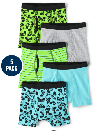 boys 5-pack boxer briefs, boys underwear & socks