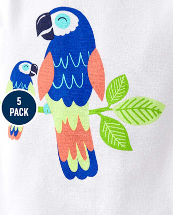 Body tropical para bebé niño, paquete de 5