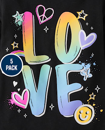 Fille Animal T-shirt imprimé 5-Pack