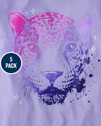 Fille Animal T-shirt imprimé 5-Pack