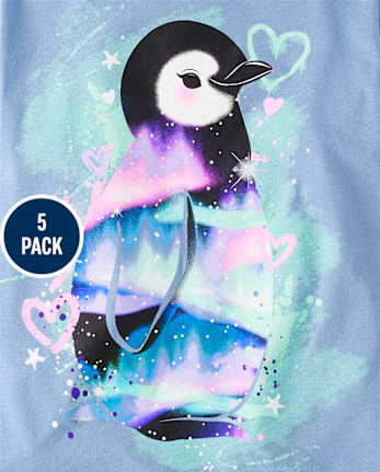 Fille Animal T-shirt imprimé 5-Pack