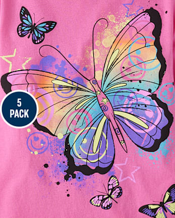 Fille Animal T-shirt imprimé 5-Pack