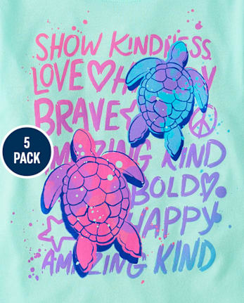 Fille Animal T-shirt imprimé 5-Pack