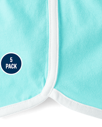 Toddler Girls Dolphin Shorts 5-Pack