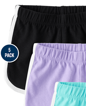 Toddler Girls Dolphin Shorts 5-Pack