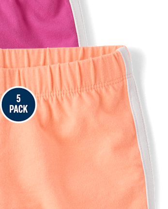 Toddler Girls Dolphin Shorts 5-Pack