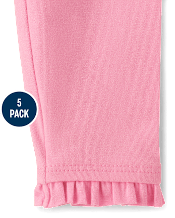 Toddler Girls Ruffle Leggings 5-Pack