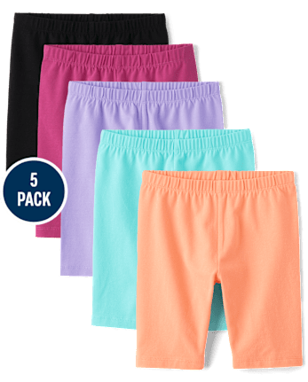 Girls Bike Shorts 5-Pack