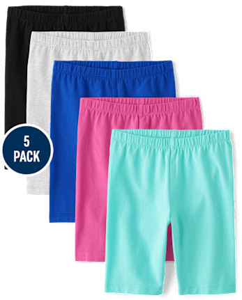 Girls Bike Shorts 5-Pack