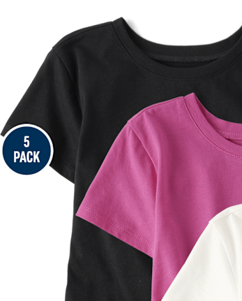 Girls Tie Front Top 5-Pack