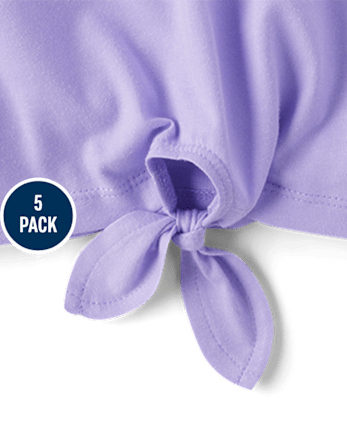Girls Tie Front Top 5-Pack