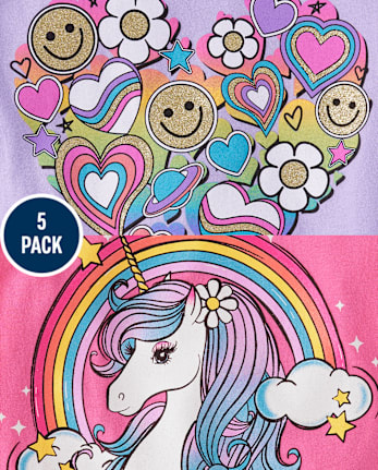 Girls Icon Graphic Tee 5-Pack