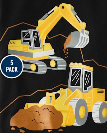 Baby And Toddler Boys Vehicle Graphic Tee 5-Pack