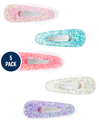 Girls Glitter Hair Clip 5-Pack