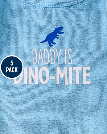 Baby Boys Dino Bodysuit 5-Pack