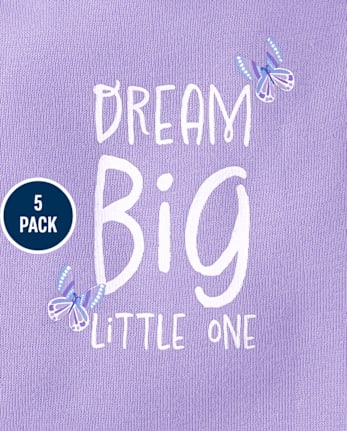 Baby Girls Butterfly Bodysuit 5-Pack