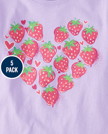 Girls Food Graphic Tee 5-Pack