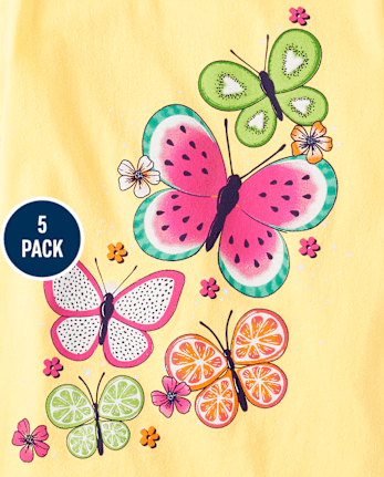 Girls Food Graphic Tee 5-Pack