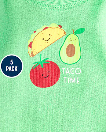 Baby Boys Taco Bodysuit 5-Pack