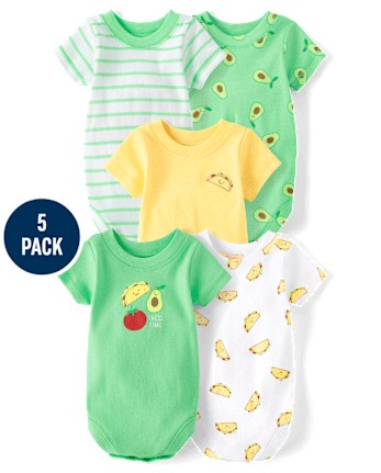 Baby Boys Taco Bodysuit 5-Pack