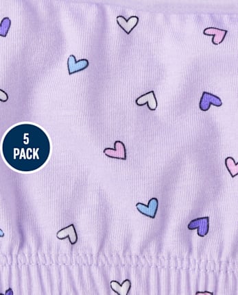 Lot de 5 brassières cœur pour filles