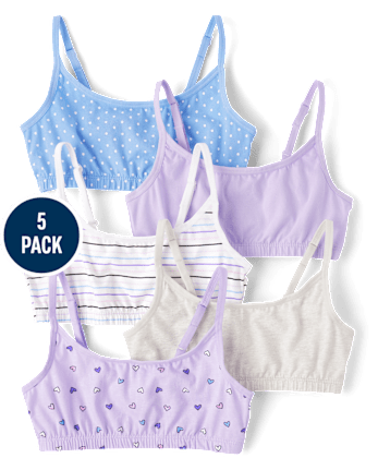 Girls Heart Bralette 5-Pack