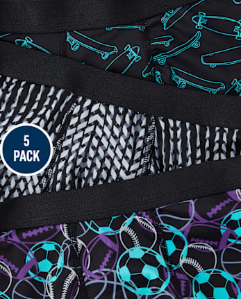 Lot de 5 boxers sport pour garçon