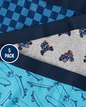 Boys Skateboard Boxer Brief Underwear 5-Pack