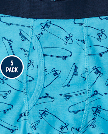 Boys Skateboard Boxer Brief Underwear 5-Pack