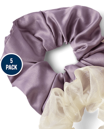 Girls Pearl Scrunchie 5-Pack