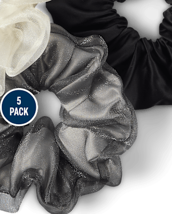 Girls Pearl Scrunchie 5-Pack
