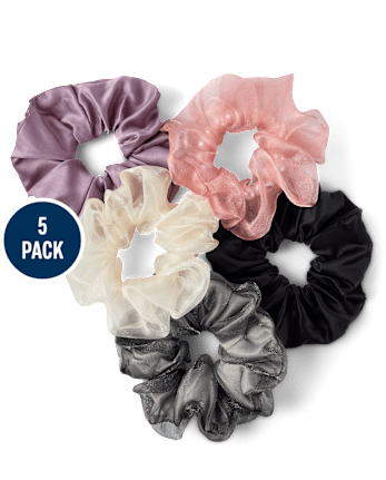 Girls Pearl Scrunchie 5-Pack