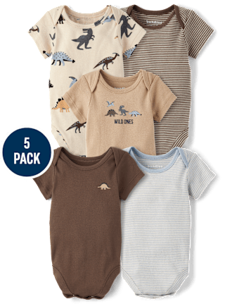 Baby Boys Dino Bodysuit 5-Pack