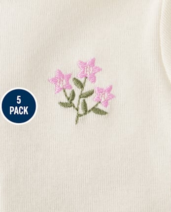 Baby Girls Floral Bodysuit 5-Pack