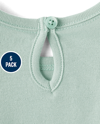 Baby Girls Floral Bodysuit 5-Pack