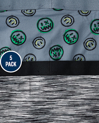 Boys Graffiti Performance Boxer Brief Underwear 5-Pack