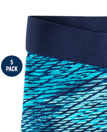Boys Print Performance Boxer Brief Underwear 5-Pack