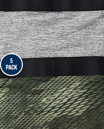 Boys Camo Performance Boxer Brief Underwear 5-Pack