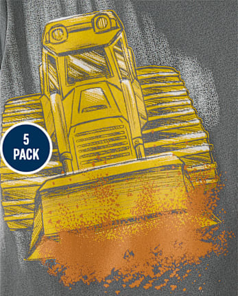 Baby And Toddler Boys Vehicle Graphic Tee 5-Pack