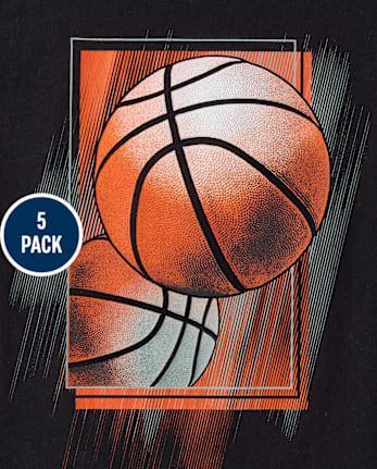 Boys Sports Graphic Tee 5-Pack
