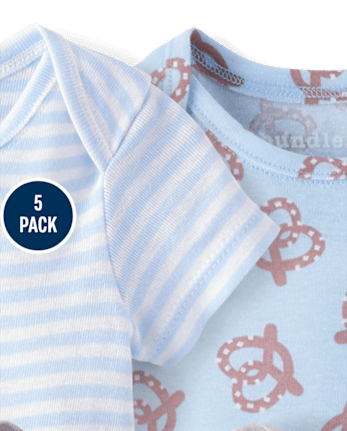 Baby Boys Snacks Bodysuit 5-Pack