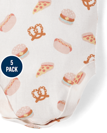 Baby Boys Snacks Bodysuit 5-Pack