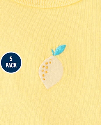 Baby Girls Lemon Bodysuit 5-Pack