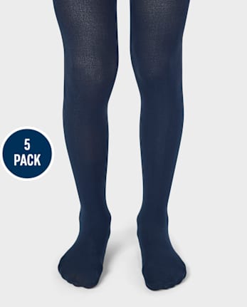 Girls Microfiber Tights 5-Pack