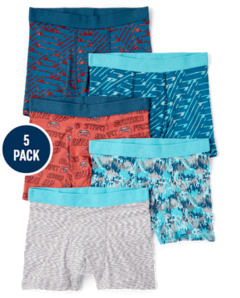 Boys Video Game Performance Boxer Brief Underwear 5-Pack