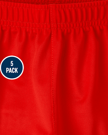Paquete de 5 pantalones cortos de baloncesto para bebés y niños pequeños