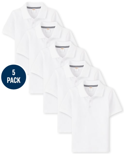 Boys Polo with Stain Resistance 5-Pack - Uniform