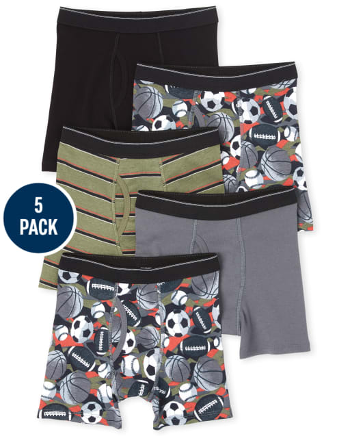 Lot de 5 boxers de sport pour garçons