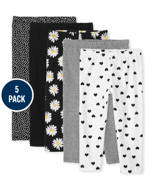 Girls Print Capri Leggings 5-Pack