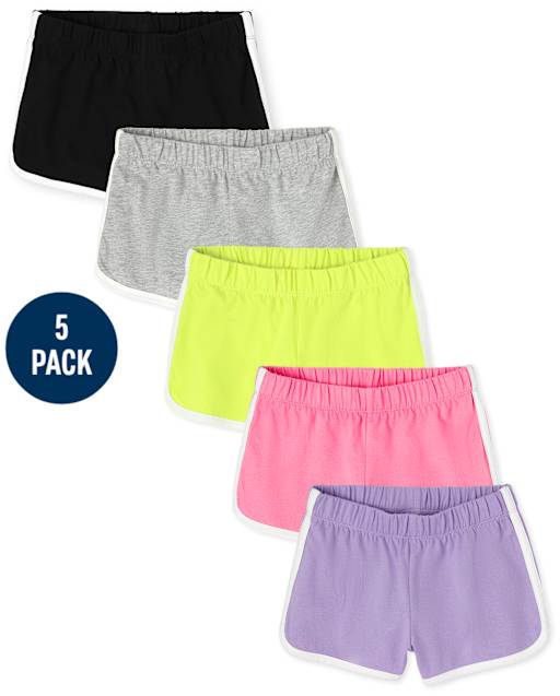 Paquete de 5 pantalones cortos con delfines para niñas